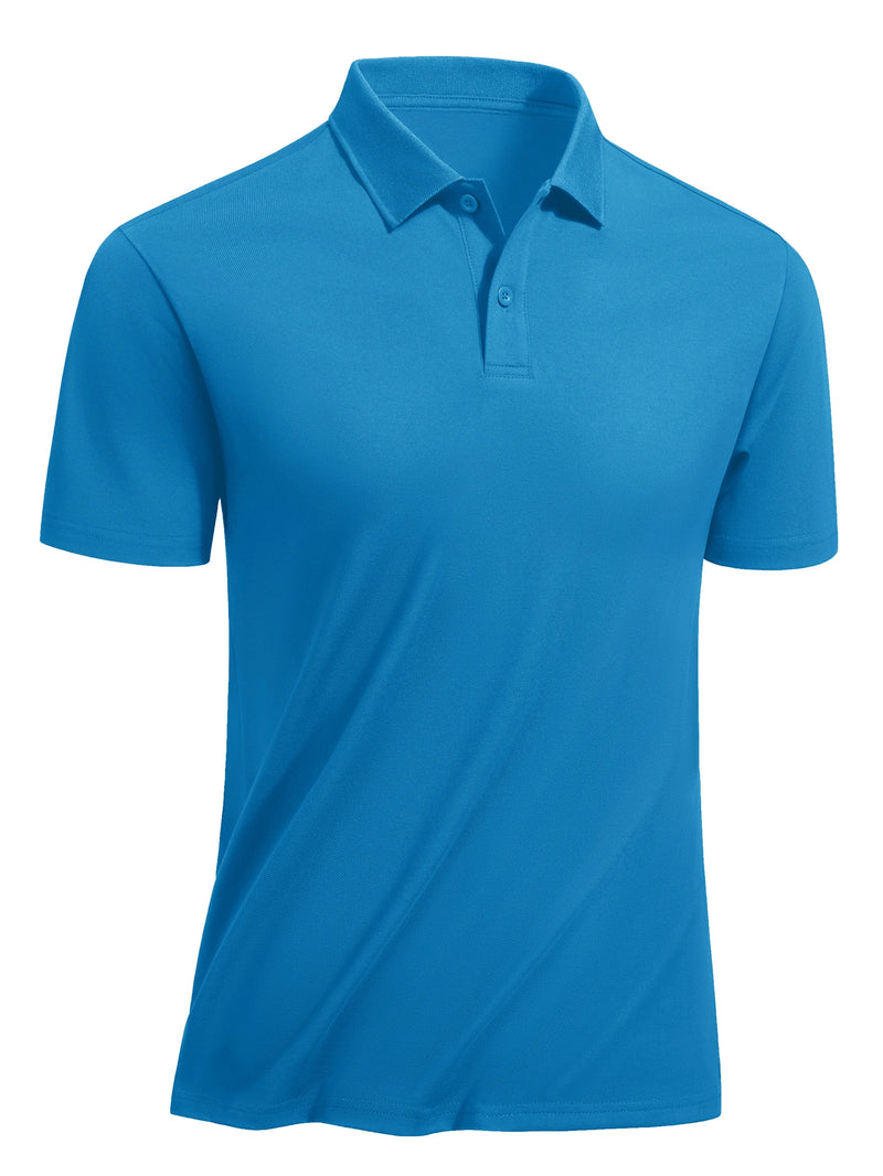 TACVASEN Summer 72% Cotton Polos T-shirts Mens Breathable Golf Polo T-Shirt Active Sport Hiking Tee Shirts Casual Work Tops Male