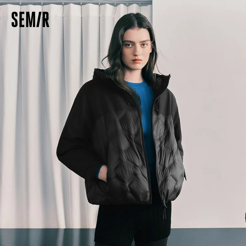 Semir Women Down Jacket Waterproof Windproof Stain Resistant Lightweight Build 90 Percent Down Fill Panelled Design 2026 Winter
