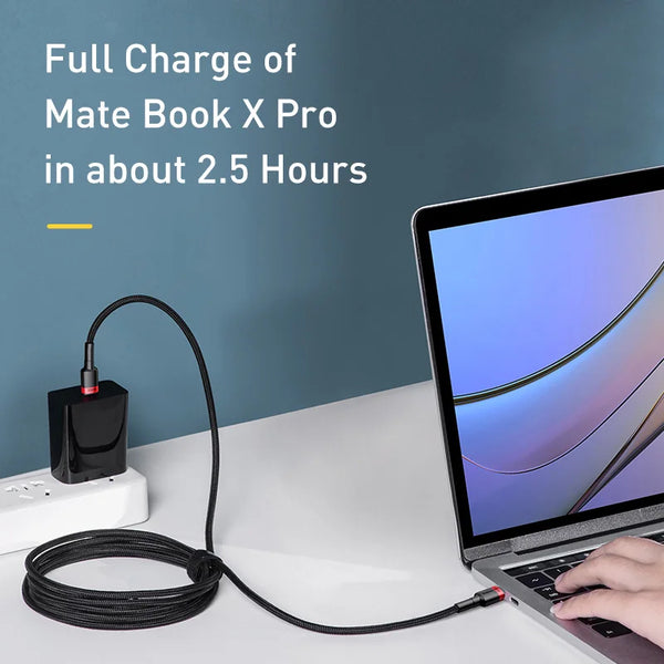 ខ្សែសាកទិន្នន័យ BASEUS PD100W សម្រាប់ iPhone 15 ក្បាលពីរ ប្រភេទ C ដល់ C 65W សាកលឿនសម្រាប់ Huawei Xiaomi Apple