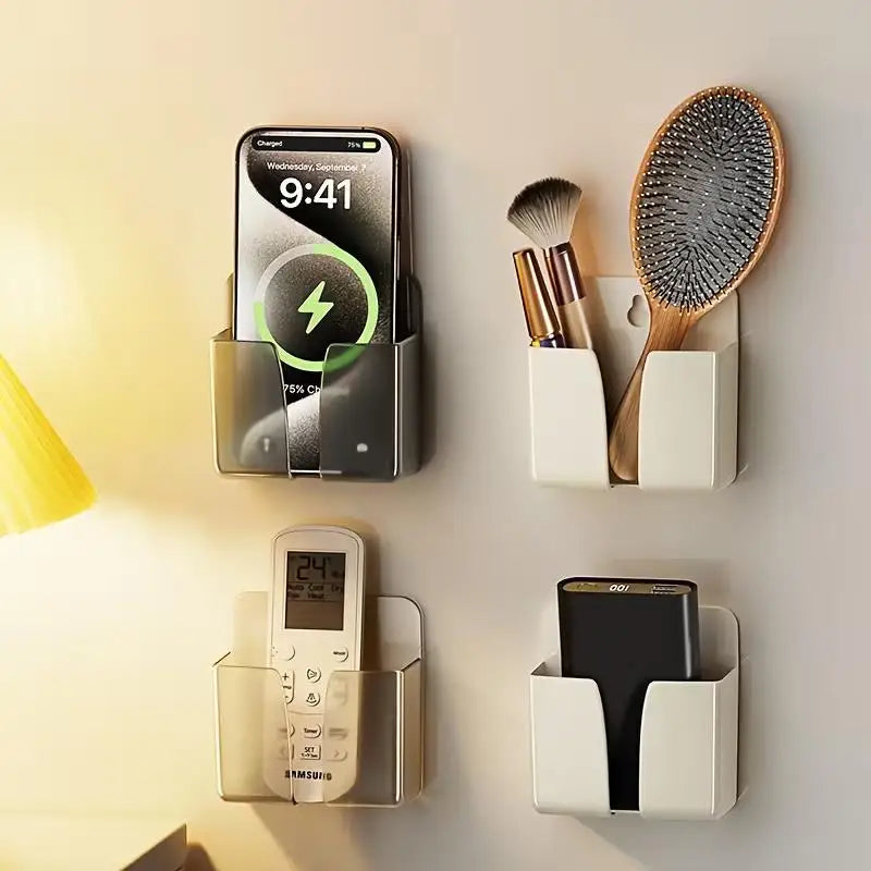 2pcs Wall-Mounted Phone Holder – 3 Colors, No Nails, Adhesive Mount, High-Quality Case, Mobile Wall Stand