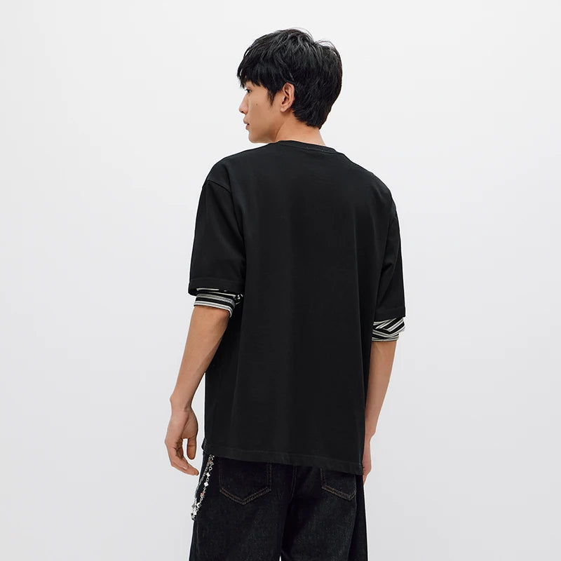 Semir Unisex Tshirt Heavyweight Mountain Style Loose Knit Short Sleeve Summer 2026 Versatile Urban Casual Style Top