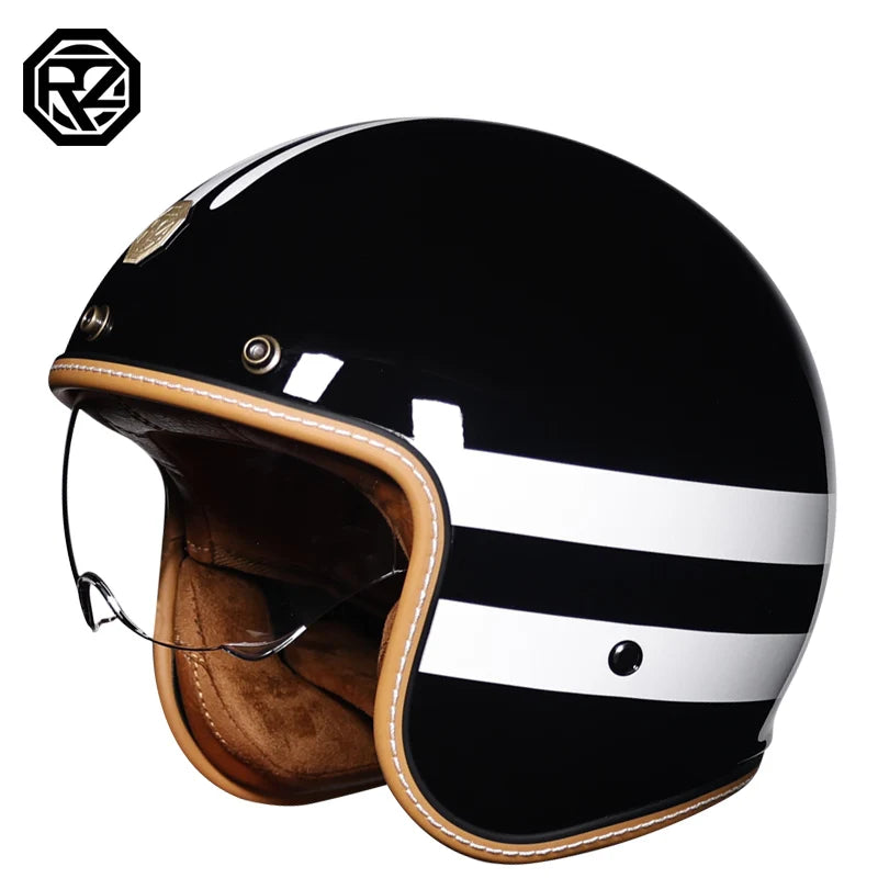Retro motorcycle helmet 3/4 open half helmet unisex capacete vintage ABS material ORZ-301