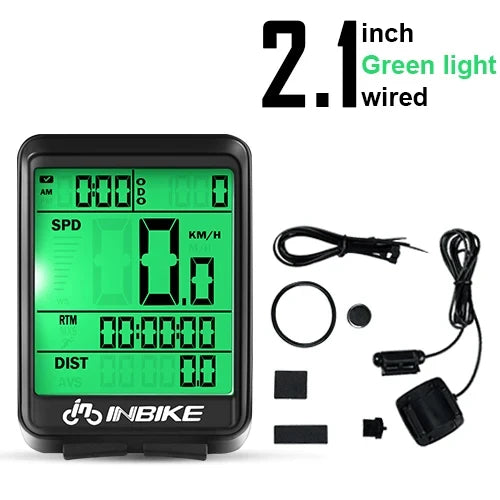 INBIKE Bike Computer Waterproof MTB Cycling Speedometer Wireless Wired Bicycle Odometer Computer LED Digital For Riding Cycling