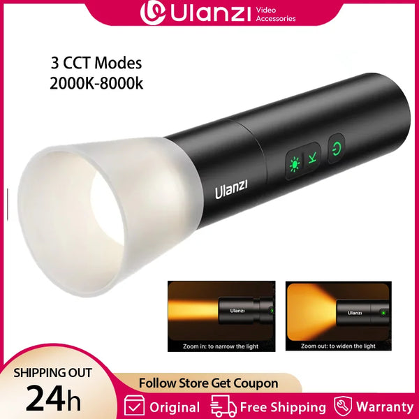 ភ្លើងពិលវីដេអូ Ulanzi LM07 អាចពង្រីក និងបន្ថយពន្លឺបានពីរពណ៌ ពន្លឺវីដេអូអាចពង្រីកបាន 2000-8000K CCT សម្រាប់ក្រៅផ្ទះ