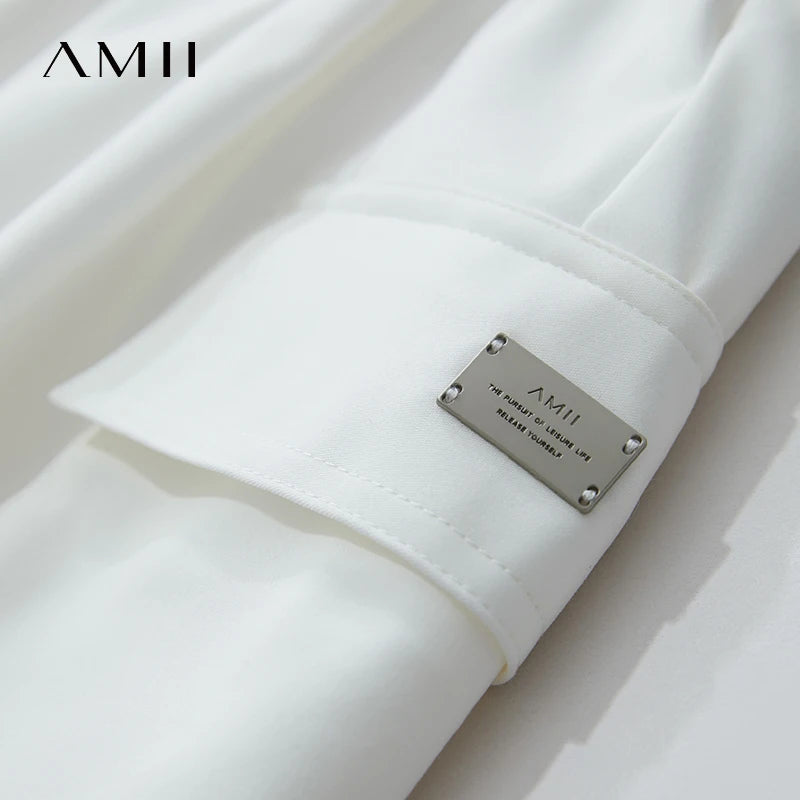 AMII ខោខ្លីរដូវក្តៅថ្មីសម្រាប់នារី រចនាបថសាមញ្ញ មានហោប៉ៅ សាមញ្ញ ទាន់សម័យ ទាន់សម័យ 12522041