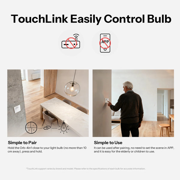 SONOFF Orb 4-In-1 Zigbee Smart Scene Button Split Magnetic Design ពិធីការពីរ Zigbee & eWeLink-Remote Dual Protocol Multiple Trigger Actions