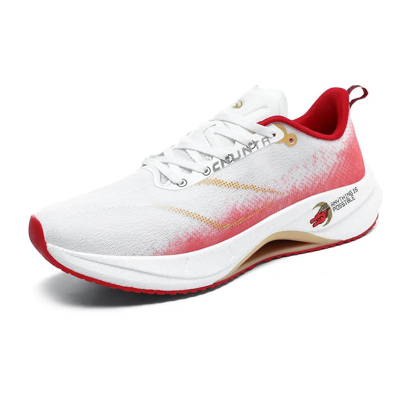 Men women casual sneakers four seasons breathable comfort soft-sole outdoor speed running shoes couple light racing sports shoes
