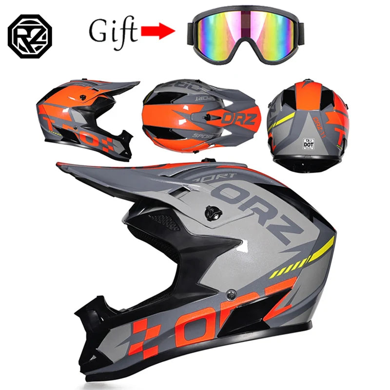 Professional Racing Motocross Helmet Off Road Helmet Motorcycle Off-Road Cartoon Childrenr ATV Motorcycle MTB Helmet