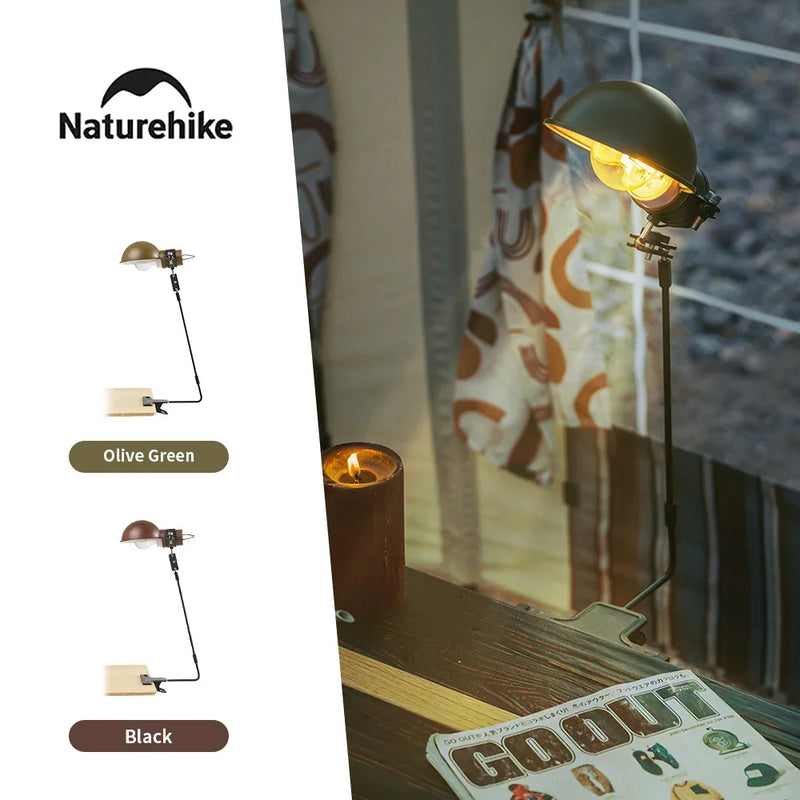 Naturehike Camping Clip Light Outdoor Camping Tent Hanging Lamp LED Rechargeable Portable Lighting Desktop Clip Table Lamps