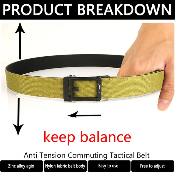 TUSHI 3.5CM Military Belt for Men Sturdy Nylon Metal Automatic Buckle Police Duty Belt Tactical Outdoor Girdle IPSC Accessories