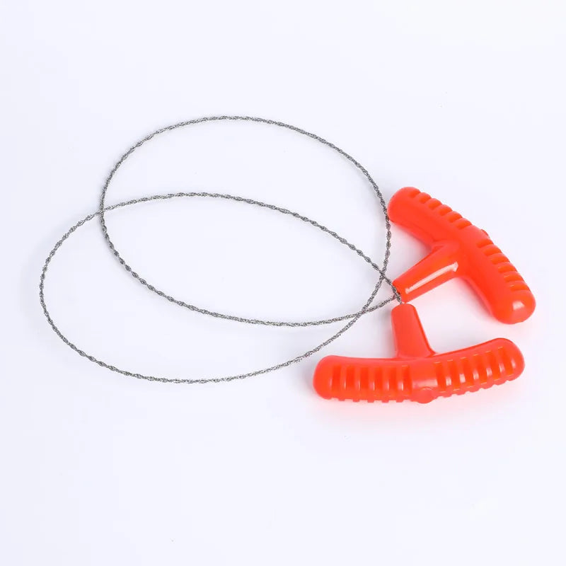 Outdoor Camping Hiking hand rope saw Portable Stainless Steel Wire Saw with Finger Handle Survive Tool camping accsesorios