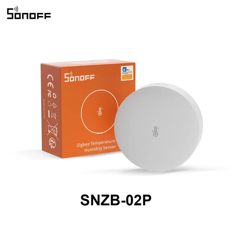 SONOFF SNZB-02P Zigbee Temperature Humidity Sensor High Accuracy Alert Smart Scene via eWeLink Work with Multiple Gateways