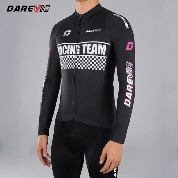 អាវយឺតជិះកង់រដូវរងា DAREVIE ធ្វើពីរោមចៀមក្តៅ