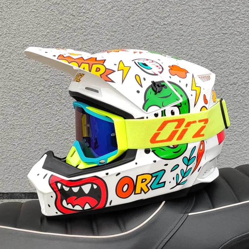 ORZ child/teenager Off Road Motorcycle Helmet Cascos para Motos ATV Mountain Bike Speed Drop DH Helmet Capacetes de Moto