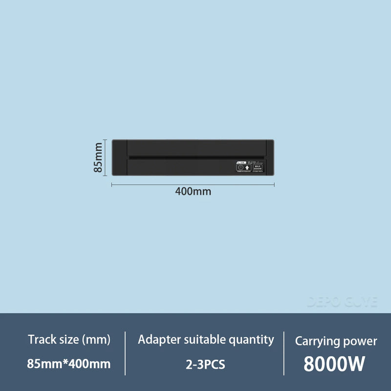 Power Track Socket EU/France/Italy/Israeli/UK/US Home Kitchen Romovable Adapterr Plug With USB Type-c Universal Outlet