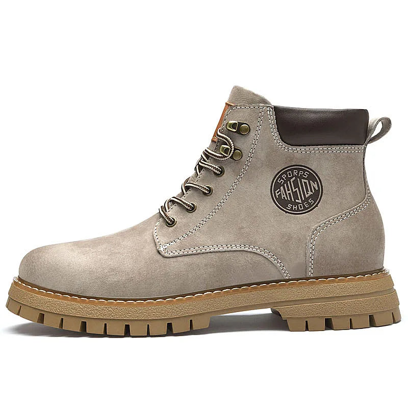 Winter Mens Suede Leather Boots For Men High Quality Ankle Boots Botas Hombre Cuero Size 37-46 Dropshipping