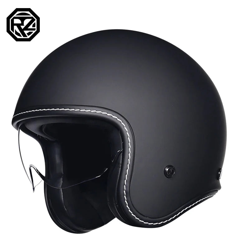 ORZ Retro Motorcycle Helmet Men's and Women's Half Helmet Cruise 3/4 Helmet Scooter Cruise