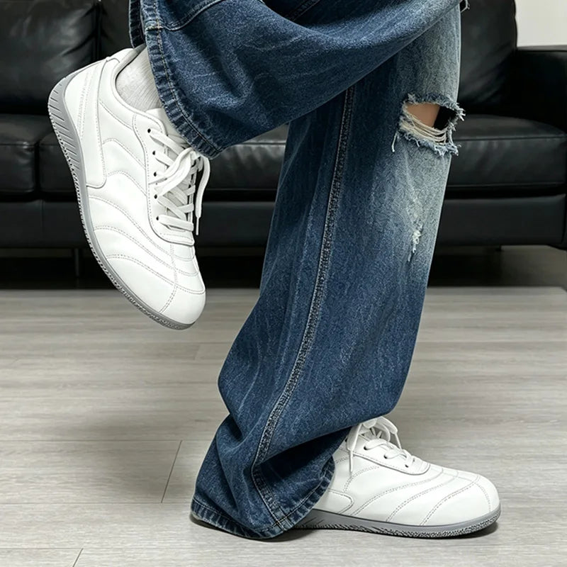 Men women's retro light casual shoes four season breathable soft-sole comfort couple versatile outdoor walking sports board shoe