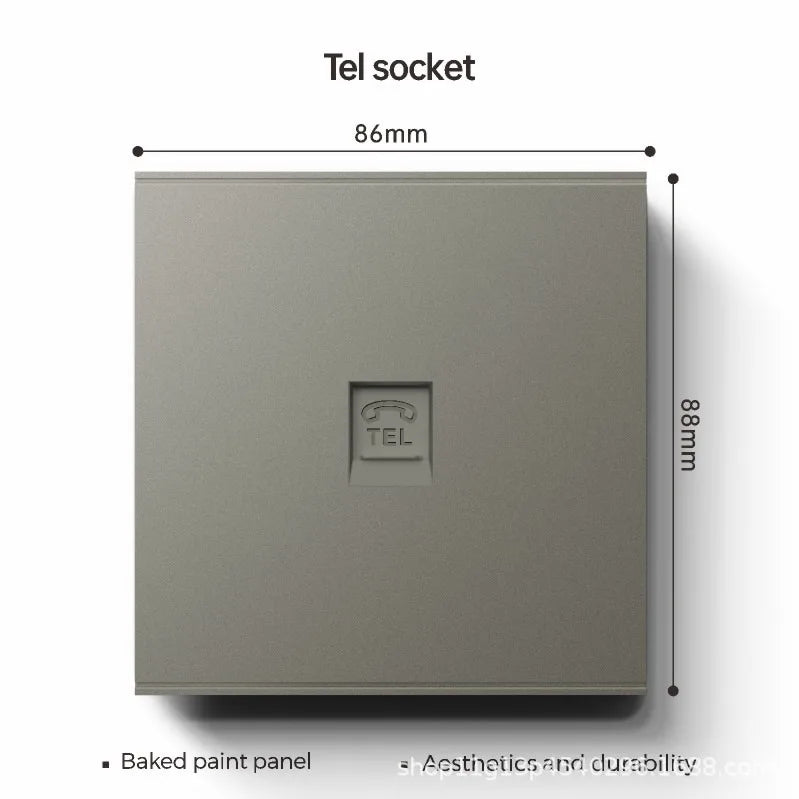 UK 13A with USB Type-c 18W Quick Charge Wall Power Socket Plug,Universal Wall light Switch Panel Dual USB Electrical Outlet
