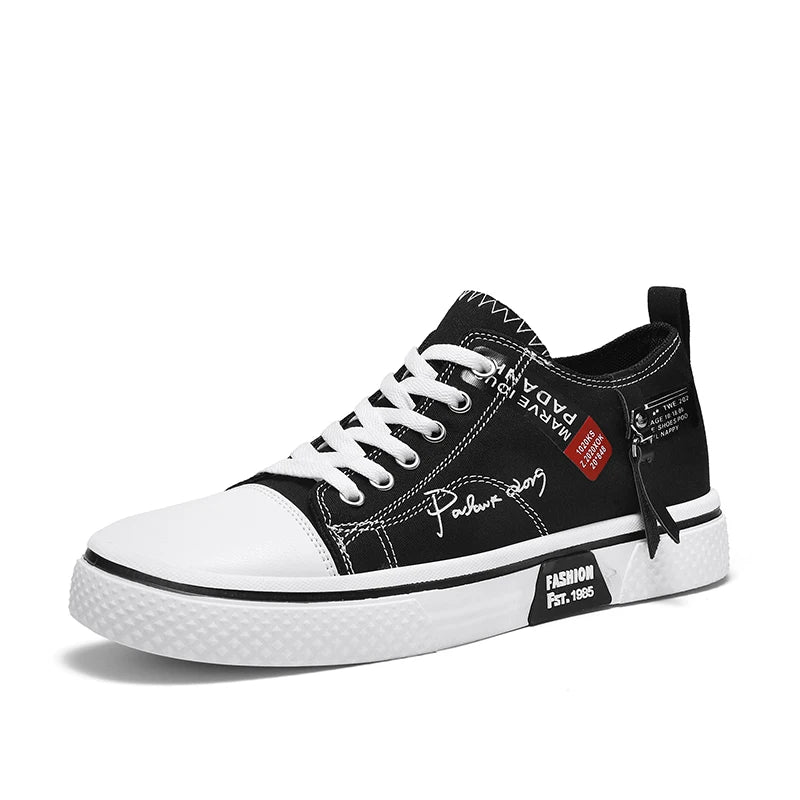 Men's Plus Size Casual Canvas Shoes Summer Soft-Sole Non-Slip Outdoor Walking Shoes Fashion Youth Sports Board Shoes Flat Shoes