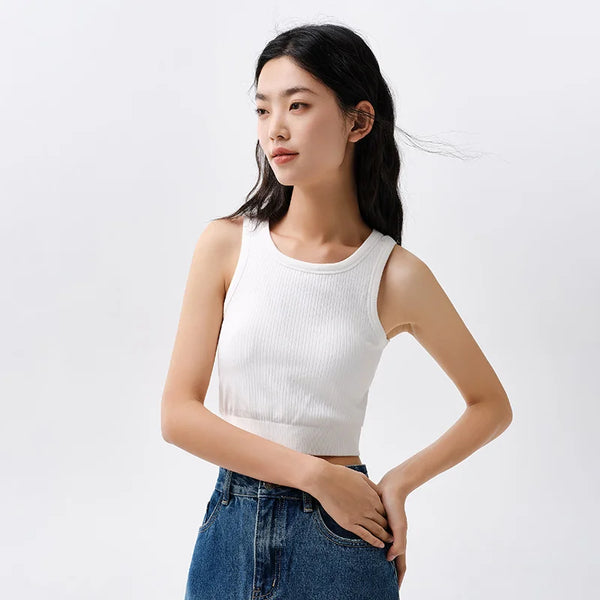Semir 2024 Underwear Women Daily Casual Inner Wear Small Strap Slim Sports Vest Can Be Worn Outside The Bra