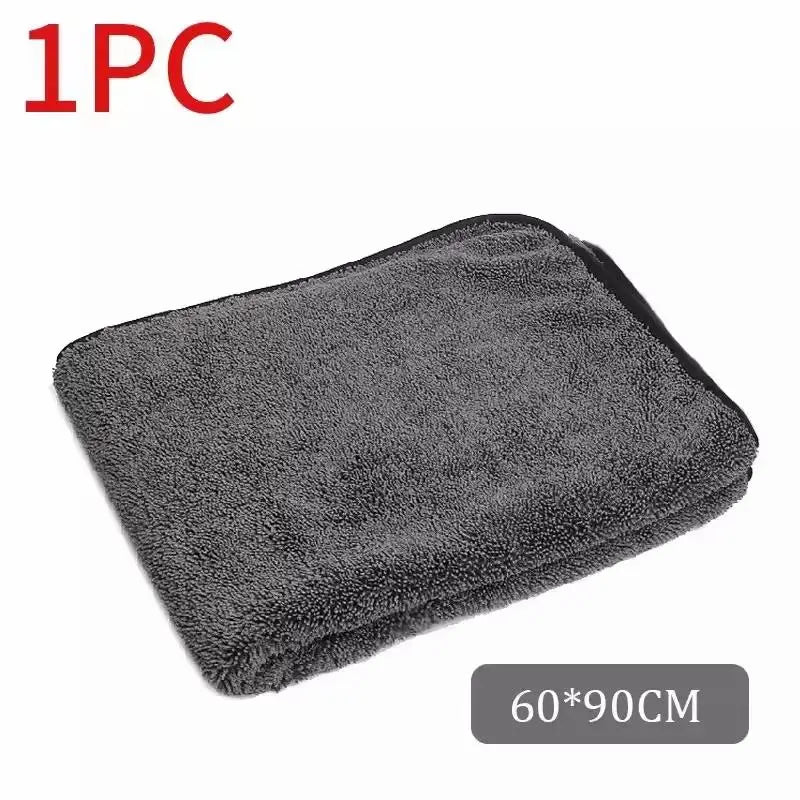 SEAMETAL 1/3/5PCS Microfiber Twist Car Wash Towel 600GSM Professional Car Cleaning Drying Cloth Towels for Car Wash Accessories