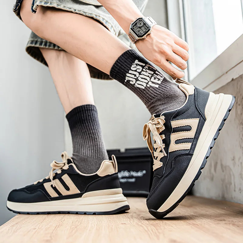 Men's Sneakers Four Seasons New Stinkproof Breathable Soft Sole Outdoor Casual Running Shoes Fashion Student Joker Sports Shoes