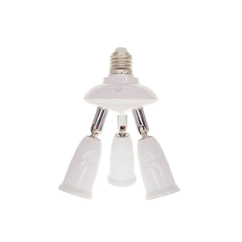 JOYINLED ជាសកល E27 ទៅ E27 ជើងទ្រចង្កៀងដែលលាតសន្ធឹង 180 ដឺក្រេបង្វិលអំពូល LED អំពូលបន្ថែមជើងទ្រចង្កៀងរន្ធដោត