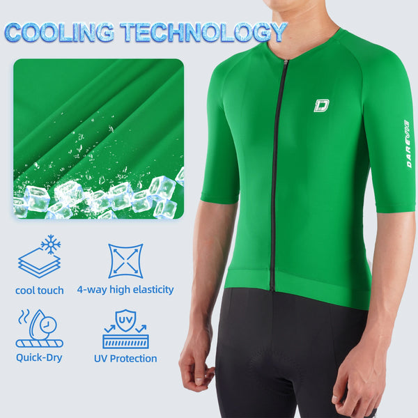 អាវយឺតជិះកង់ DAREVIE 3.0 Cool Technology Pro Level សម្រាប់បុរស អាវ Maillot ស្រូបយកសំណើម 4.5CM ប្រឆាំងនឹងការរអិល