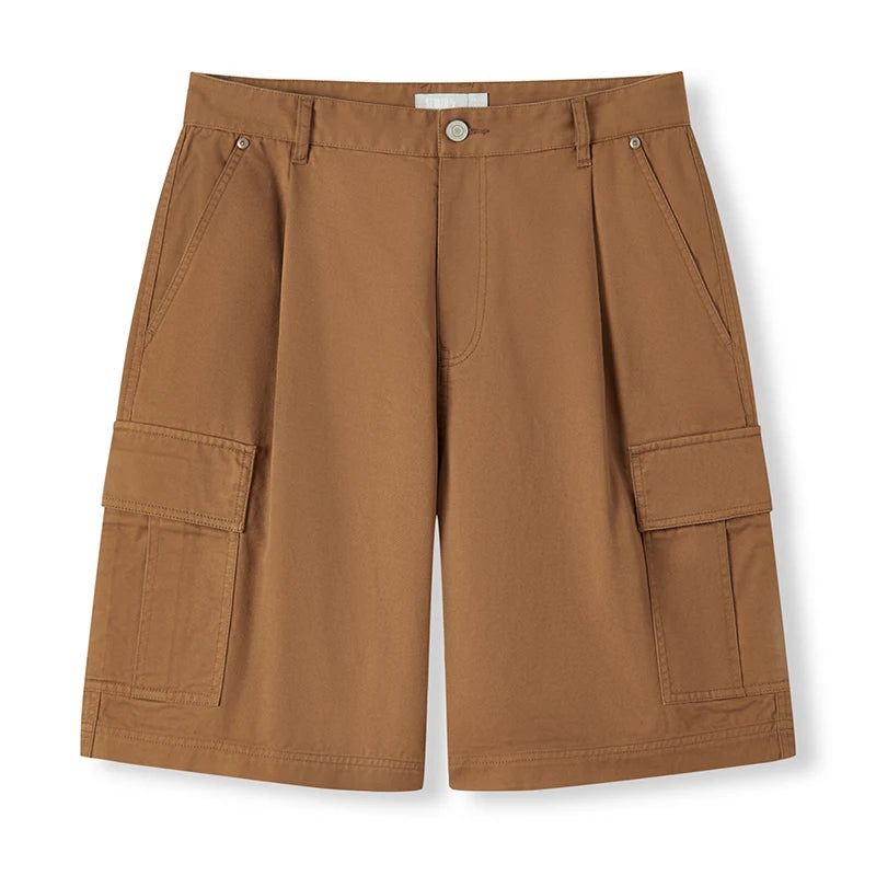 Semir Casual Mid-Length Shorts Men Workwear Loose Straight Fit 2025 Summer New Cotton Fashionable Versatile 5-Inch Shorts