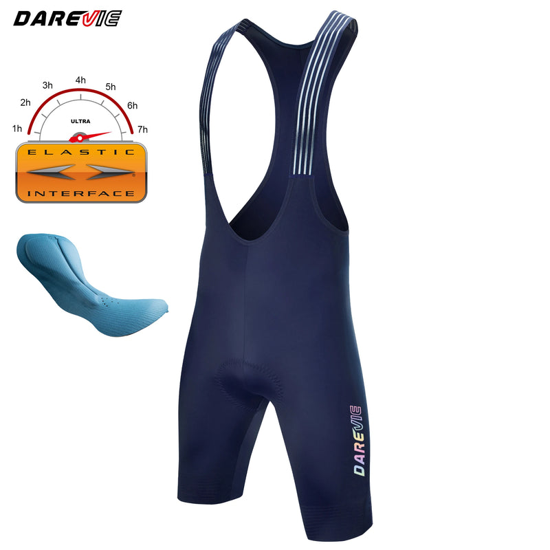 ខោខ្លីជិះកង់បុរស DAREVIE 4.0 គ្មានថ្នេរ 4-Way Strech Bretelelle ខោខ្លីជិះកង់បុរស ELASTIC-INTERFACE® Pad