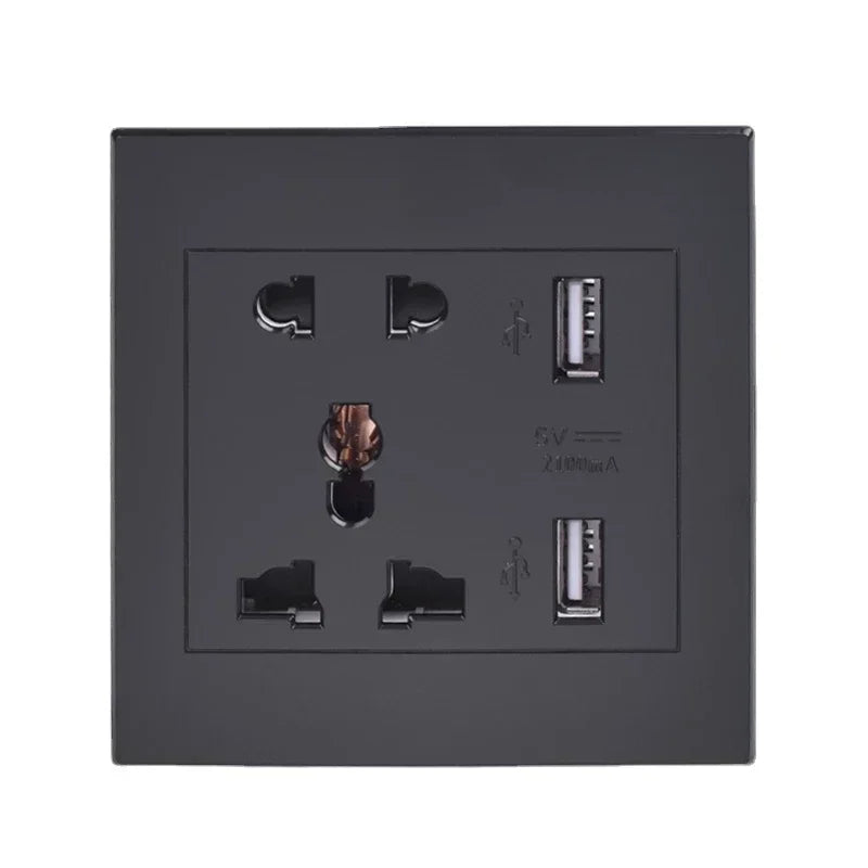 Depoguye High Quality Retro European Lamp Switch Socket, Stainless Steel Brass Toggle Switch Plate, Household Wall Lamp Switch