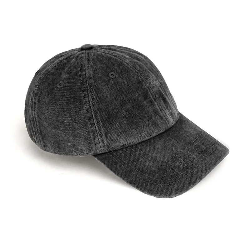 Maden Vintage frayed Baseball Cap Adjustable Gray Peaked Cap Twill Daily Versatile Hat for Men And Women's OOTD