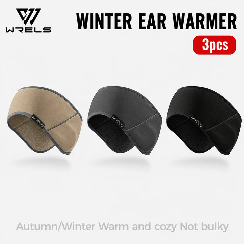 WRELS Ear Muffs Fleece Thermal Ear Covers Headband Reflective Windproof Winter Outdoor Men Women Running Ski Cycling Ear Warmer