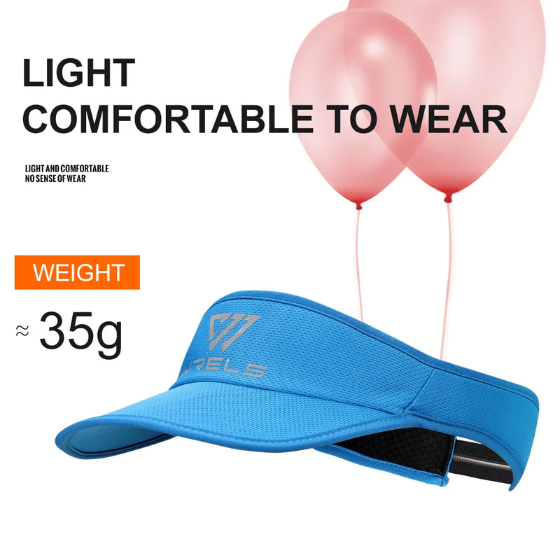 WRELS Summer Sun Hats Sun Protection Hat Outdoor Sports Golf Hats Top-Empty Visor Empty Breathable Anti-UV Adjustable Cool Cap