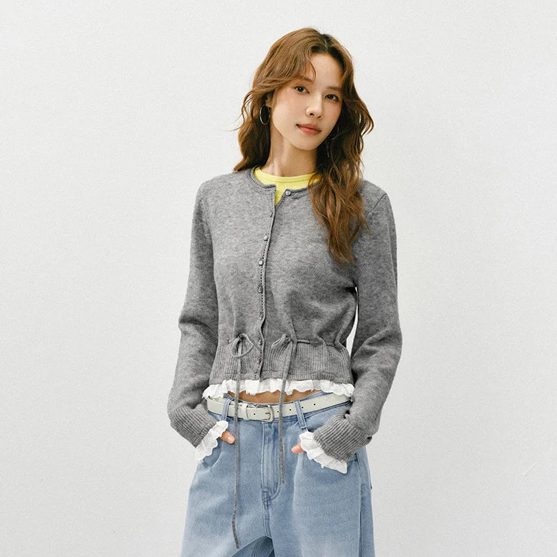 Semir Cute Cardigan Women 2026 Spring Sweet New Year Style Casual Comfortable Versatile Fashion Knitwear Daily Wear Top