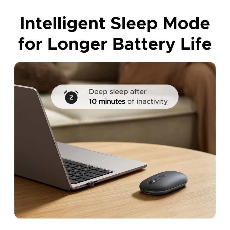UGREEN Wireless Mouse Rechargeable Bluetooth 5.4 Ultra-thin 4000DPI 500mAh with USB-C Receiver for Apple  MacBook Mac Mini