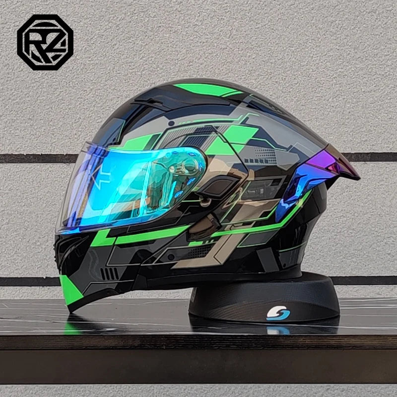 ORZ's latest high-quality modular flip helmet cascos para motos motorcycle dual lens full helmet capacity DOT approved
