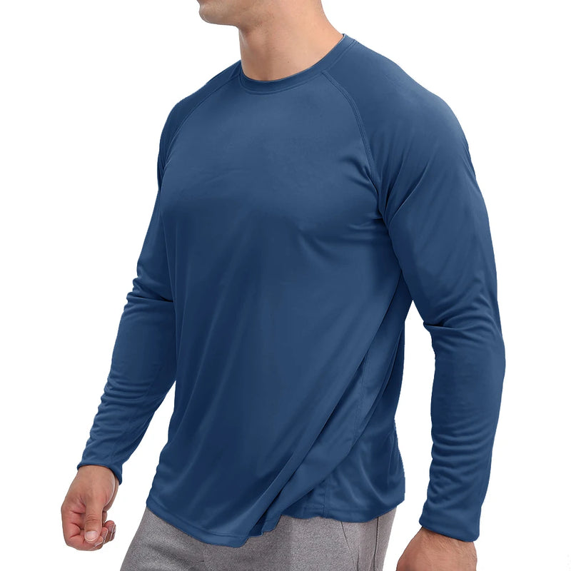 TACVASEN Sun Protection T-shirts Summer UPF 50+ Mens Long Sleeve Quick Dry Athlectic Sports Hiking Performance T-shirts Tee Tops