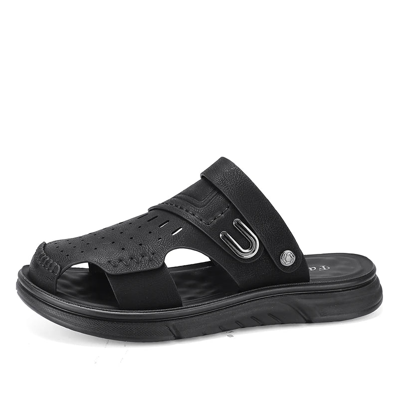 Men's breathable casual sandals summer new soft-sole non-slip outdoor beach shoes fashion lightweight sports dual-use slippers