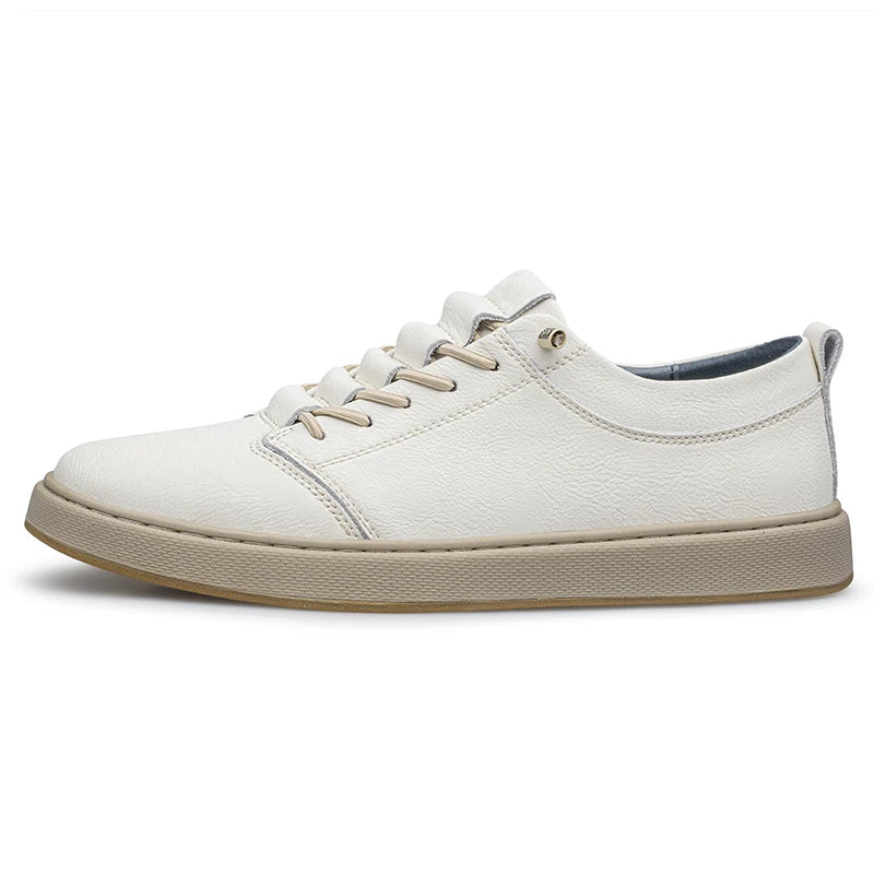 Spring Autumn Mens Fashion Leather Casual Shoes Fashion Skateboarding Shoes Flat Comfortable Big Size 46 47