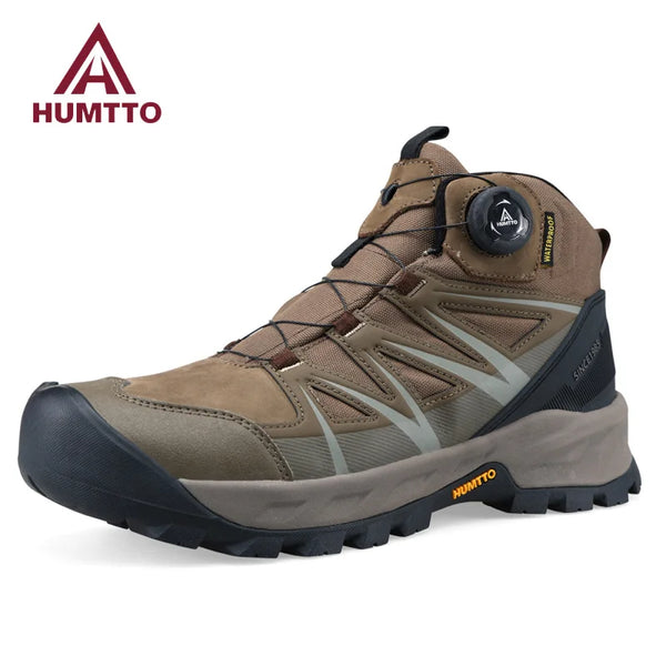 HUMTTO Winter Hiking Shoes Mens Breathable Leather Climbing Shoes Man Anti-slip Outdoor Sneakers Designer Trekking Boots for Men
