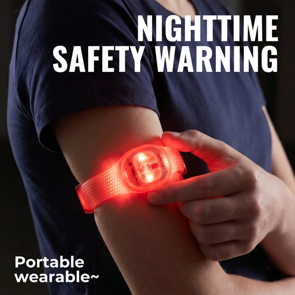 WRELS Arm Light Rechargeable LED Light Up Armband Waterproof Night Running Cycling Outdoor Safety Wristband Warning Light