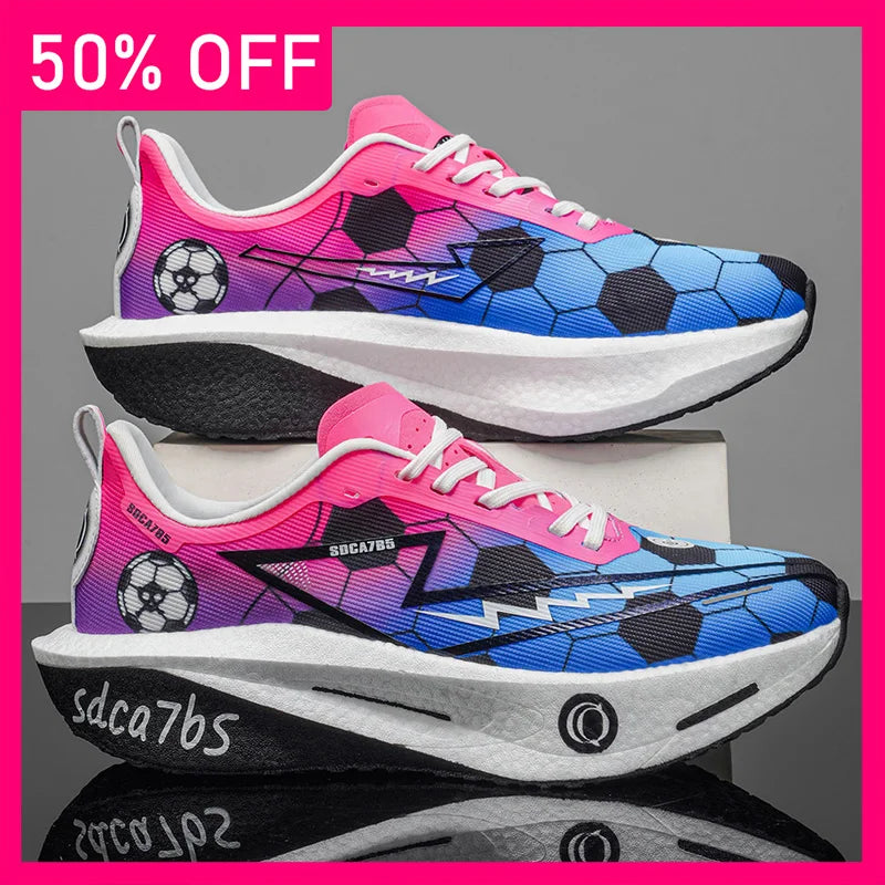 Unisex Sports Shoes Marathon Running Breathable Lightweight Sports Shoes New Comfortable Thick Soled Non Slip Training Shoes