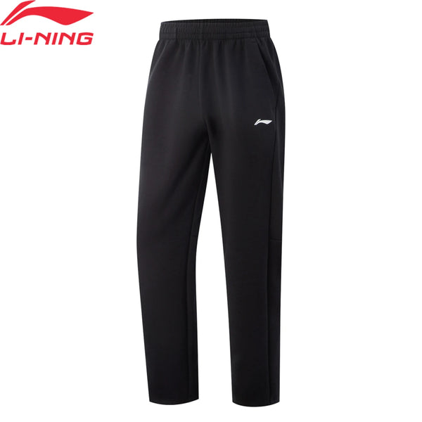 ខោហាត់ប្រាណបុរស Li-Ning ប៉ាក់ទន់ស្រួលចង្កេះអាចលៃតម្រូវបានពណ៌ខ្មៅ ខោកីឡាហាត់ប្រាណ LiNing AKLVA39