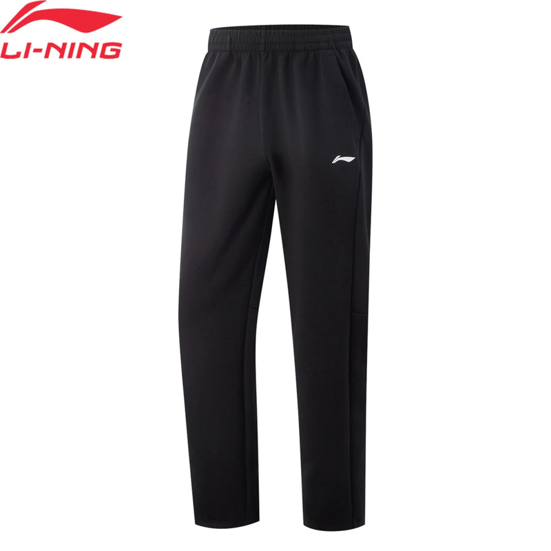 ខោហាត់ប្រាណបុរស Li-Ning ប៉ាក់ទន់ស្រួលចង្កេះអាចលៃតម្រូវបានពណ៌ខ្មៅ ខោកីឡាហាត់ប្រាណ LiNing AKLVA39