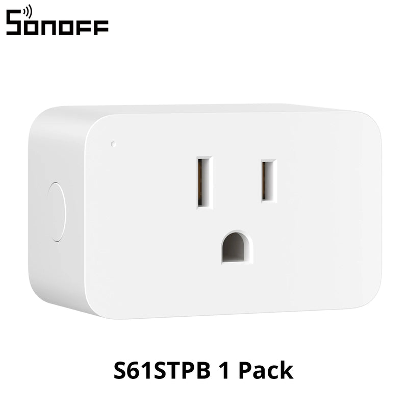 SONOFF S61STPB iPlug Gen2 Type B Matter Over Wi‑Fi Smart Plug Energy Monitor Electricity Bill Track Voice Control via Apple Home
