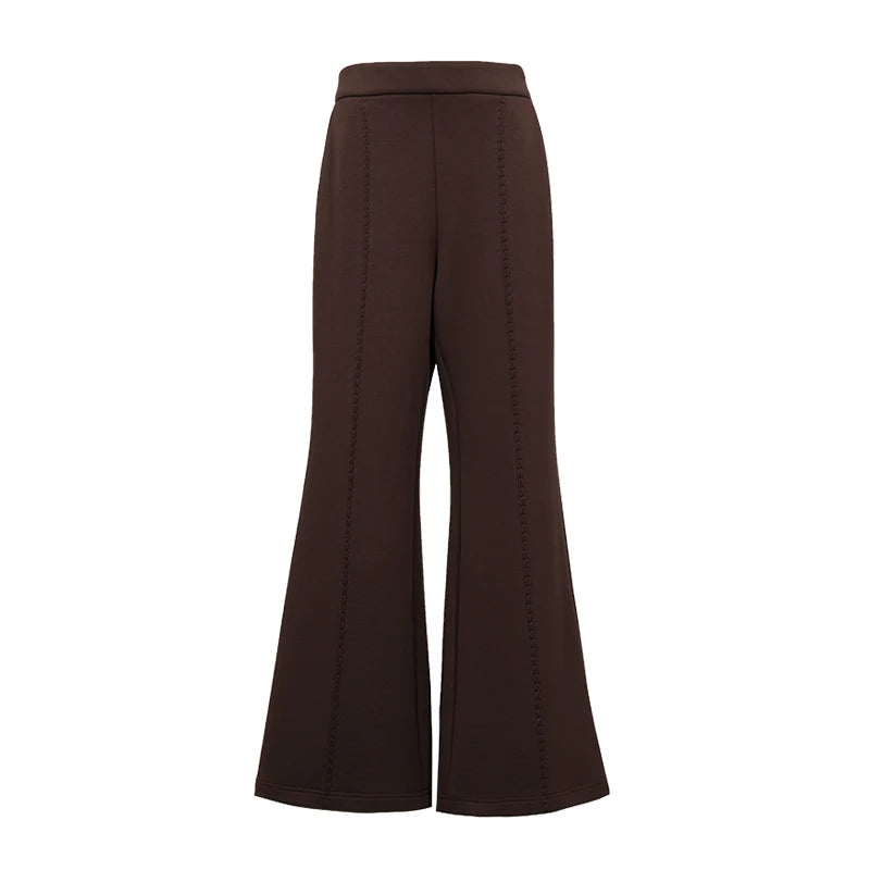 Amii Bootcut Pants Women Slimming Casual Minimalist Stretch Fit Long Trousers 2026 Autumn Embroidered Female Clothing 12613030