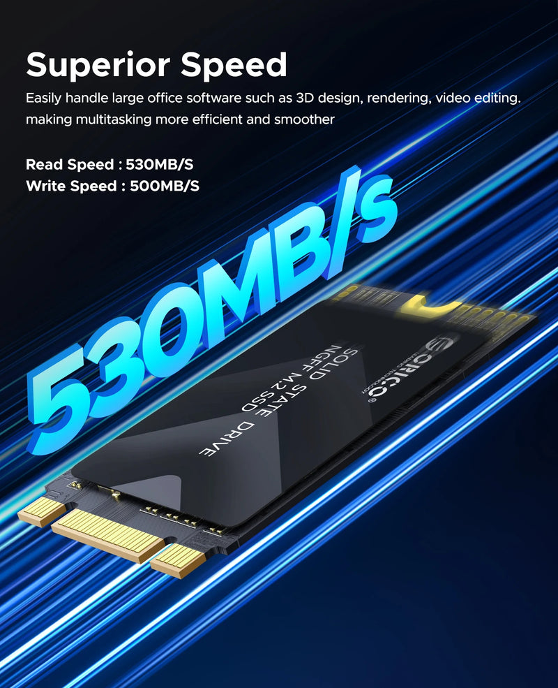 ORICO M.2 SATA3.0 SSD 2242 TLC NAND SATA III 6Gbps Internal M.2 SSD NGFF State Drive for Desktop Laptop Notebook Y20M