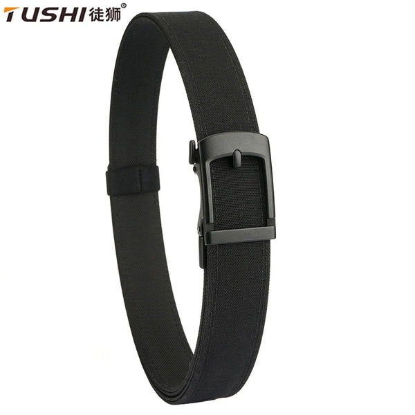 TUSHI New Military Belt for Men Sturdy Nylon Metal Automatic Buckle Police Duty Belt Tactical Outdoor Girdle IPSC Accessories